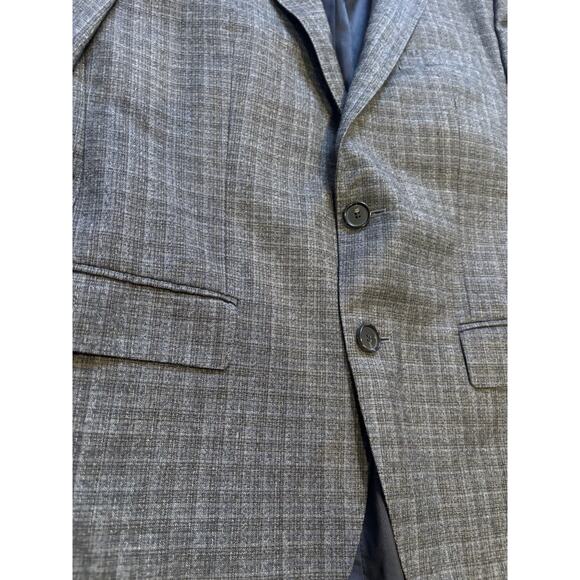 HUGO BOSS 38S Black Plaid "The James4" 100% Wool Hopsack Blazer $595 Sport Coat - Picture 5 of 16